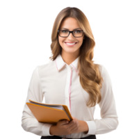 Attractive school teacher isolated png