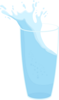 Water splash in glass clipart png