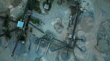 Aerial top down view of a quarry video
