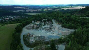 Aerial view of a quarry video