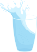 Water splash in glass clipart png