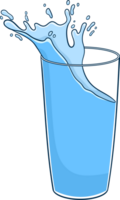 Water splash in glass clipart png