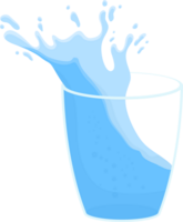 Water splash in glass clipart png