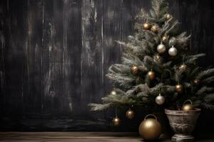 fondo de decoración de árbol de navidad foto