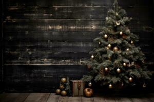Christmas tree decoration background photo