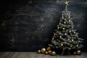 fondo de decoración de árbol de navidad foto
