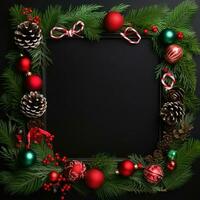 Christmas fir branch background photo