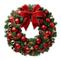 Christmas wreath isolated photo