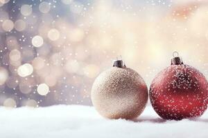 Christmas snow ball background background for business cards photo