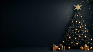 minimalista antecedentes con Navidad árbol foto
