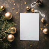 Christmas greeting card template photo