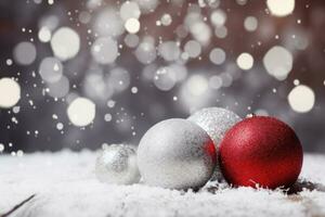 Christmas snow ball background background for business cards photo