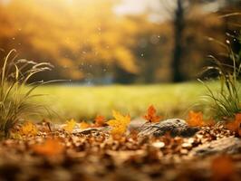 Autumn leaves background photo
