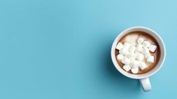 An amazing photo of gourmet hot cocoa in a beautiful Christmas mug