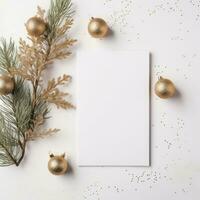 Christmas greeting card template photo