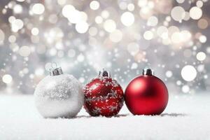 Christmas snow ball background background for business cards photo