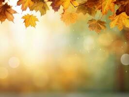 Autumn leaves background photo