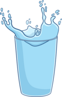 l'eau éclaboussure dans verre clipart png