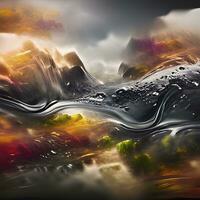 Abstract background with a fluid, water-like texture. AI Generated photo