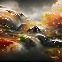Abstract background with a fluid, water-like texture. AI Generated photo