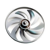 Metal Turbine Engine Rotating Blade Generative Ai png