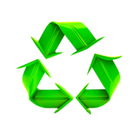 impostato di verde riciclare generativo ai png