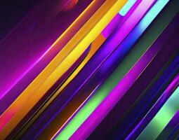 Futuristic abstract background with a blend of metallic and neon colors. AI Generated photo