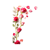 Garden roses Beach rose Pink Petal Flower Generative Ai png