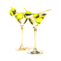 Wodka Martini Cocktail Lager generativ ai png