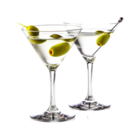 martini cocktail garneer bier gin, roeren honing stok, glas, recept, cocktail PNG generatief ai