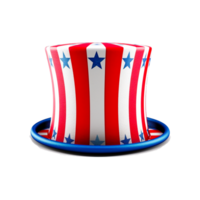 independencia día sombrero unido estados tío sam, independencia día, sombrero, vacaciones, parte superior sombrero png generativo ai