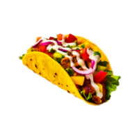 Fresh taco with vegetables Generative Ai png