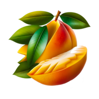 Diet food Mango Apple Natural foods Generative Ai png