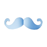 moustaches, bleu moustache, png génératif ai