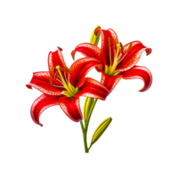 uma vermelho flor png cenário png imagem generativo ai