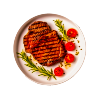 Lendenstück Steak Grillen Grill Rippe Auge Steak generativ ai png
