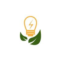 Eco Power Energy Logo Vector Template Illustration