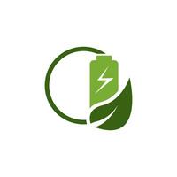 Eco Power Energy Logo Vector Template Illustration