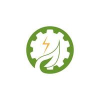 Eco Power Energy Logo Vector Template Illustration