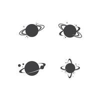 A Saturn Planet Symbol Vector Illustration