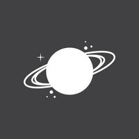 un Saturno planeta símbolo vector ilustración