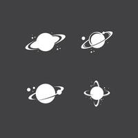 A Saturn Planet Symbol Vector Illustration