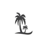 Palm Coconut Tree Logo Icon Silhouette vector