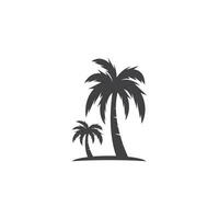 Palm Coconut Tree Logo Icon Silhouette vector