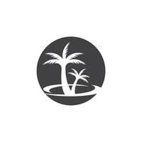 Palm Coconut Tree Logo Icon Silhouette vector