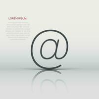 Email message icon in flat style. Mail document vector illustration on white isolated background. Message business concept.