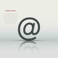 Email message icon in flat style. Mail document vector illustration on white isolated background. Message business concept.