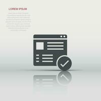 To do list icon in flat style. Document checklist vector illustration on white isolated background. Notepad check mark business concept.