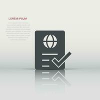 To do list icon in flat style. Document checklist vector illustration on white isolated background. Notepad check mark business concept.