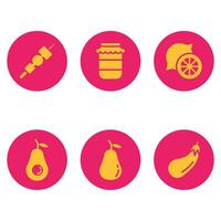 icons food glyph awesome vector